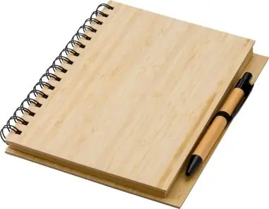 Libreta A5 bambú con bolígrafo
