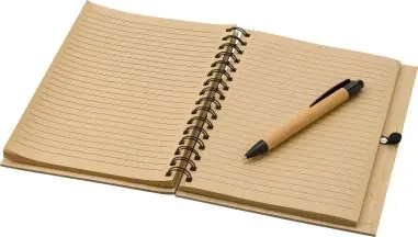 Libreta A5 bambú con bolígrafo