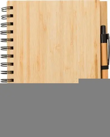 Libreta A5 bambú con bolígrafo