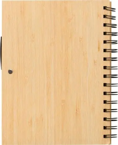 Libreta A5 bambú con bolígrafo