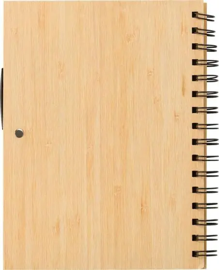 Libreta A5 bambú con bolígrafo