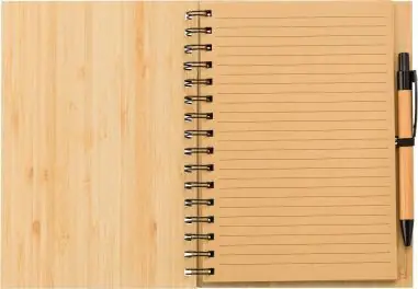 Libreta A5 bambú con bolígrafo