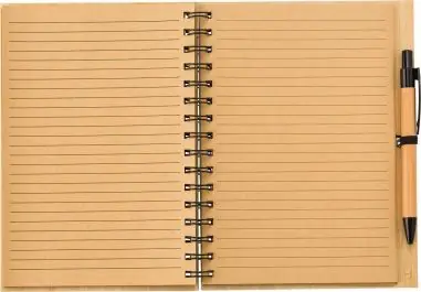 Libreta A5 bambú con bolígrafo