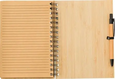 Libreta A5 bambú con bolígrafo