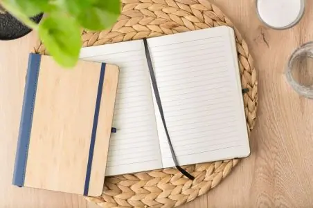 Cuaderno A5 tapa bambú 96 páginas