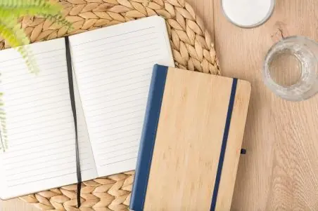 Cuaderno A5 tapa bambú 96 páginas