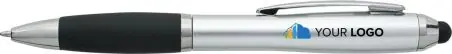 Bolígrafo ABS reciclado grip caucho stylus negro