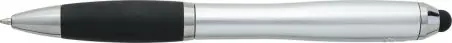 Bolígrafo ABS reciclado grip caucho stylus negro
