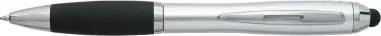 Bolígrafo ABS reciclado grip caucho stylus negro