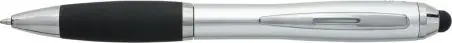 Bolígrafo ABS reciclado grip caucho stylus negro