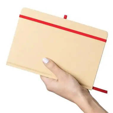 Cuaderno Kraft A5 80p 70gsm aluminio efecto espejo FSC