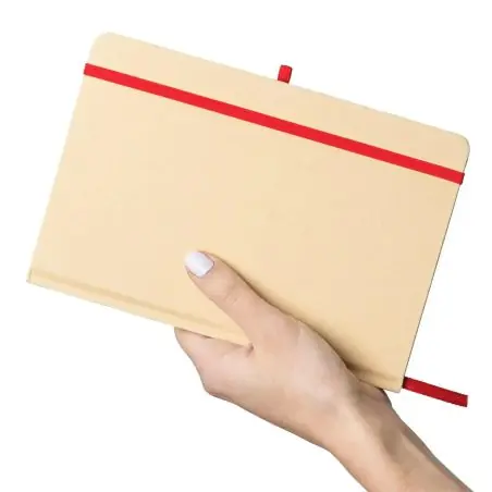Cuaderno Kraft A5 80p 70gsm aluminio efecto espejo FSC