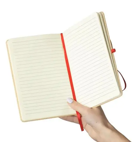 Cuaderno Kraft A5 80p 70gsm aluminio efecto espejo FSC