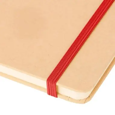 Cuaderno Kraft A5 80p 70gsm aluminio efecto espejo FSC