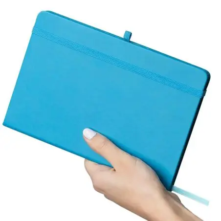 Cuaderno PU reciclado A5 80p 70gsm FSC grabado relieve