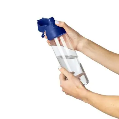 Botella Tritan Dune 750 ml cuerpo transparente cierre botón
