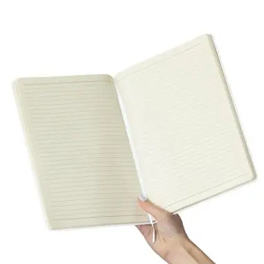 Cuaderno A4 PU reciclado 96p 65gsm FSC banda elástica