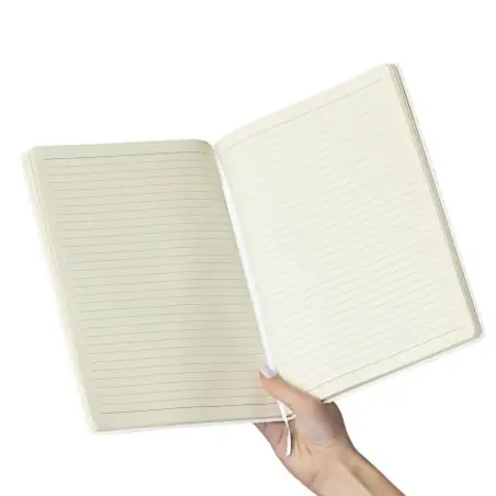 Cuaderno A4 PU reciclado 96p 65gsm FSC banda elástica