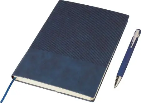 Set A5 PU reciclado y bolígrafo aluminio