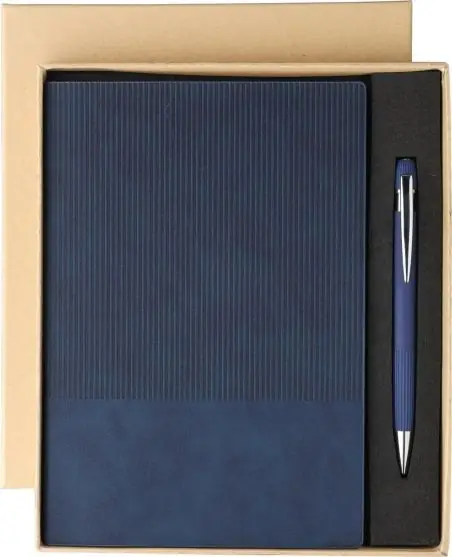 Set A5 PU reciclado y bolígrafo aluminio