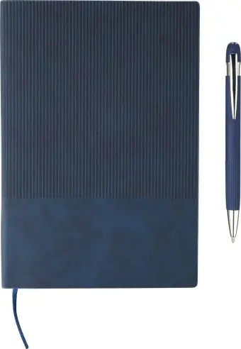 Set A5 PU reciclado y bolígrafo aluminio