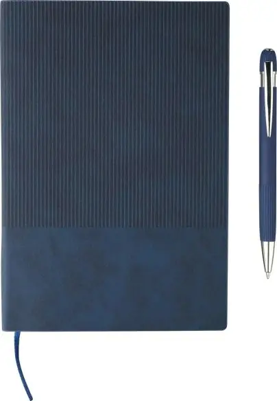 Set A5 PU reciclado y bolígrafo aluminio