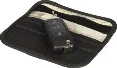 Funda rPET 600D PU llaves tarjetas RFID velcro llavero
