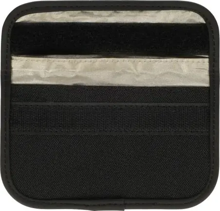 Funda rPET 600D PU llaves tarjetas RFID velcro llavero