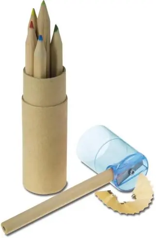 Tubo de cartón con 6 lápices de colores