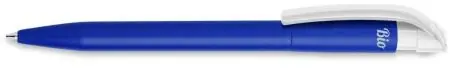 Bolígrafo S45 BIO PLA 75% clip blanco Dokumental azul