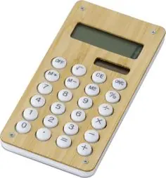 Calculadora bambú ABS solar 8 dígitos laberinto pila