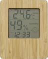 Estación meteorológica bambú ABS reloj temperatura - Imagen 2
