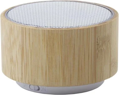 Altavoz bambú ABS luces colores 3W