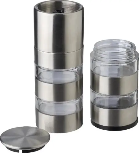 Molinillo especias acero inox 4 compartimentos cerámica