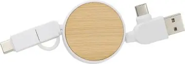 Set cables extensible bambú ABS 35 cm