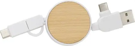 Set cables extensible bambú ABS 35 cm