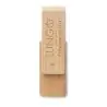 Memoria USB 16GB bambú cubierta giratoria carbono - Imagen 2