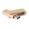 Memoria USB 16GB bambú cubierta giratoria carbono - Imagen 5