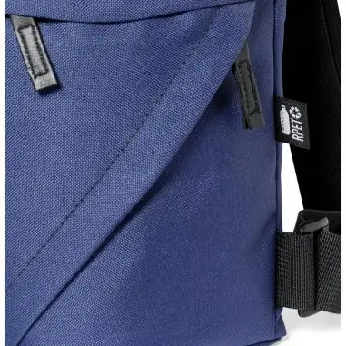 Mochila RPET 600D cremallera invisible doble bolsillo ajust