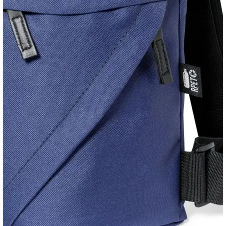 Mochila RPET 600D cremallera invisible doble bolsillo ajust