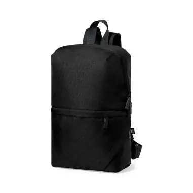 Mochila RPET 600D cremallera invisible doble bolsillo ajust