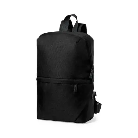 Mochila RPET 600D cremallera invisible doble bolsillo ajust
