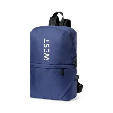 Mochila RPET 600D cremallera invisible doble bolsillo ajust
