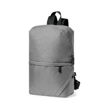 Mochila RPET 600D cremallera invisible doble bolsillo ajust