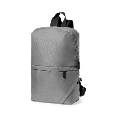 Mochila RPET 600D cremallera invisible doble bolsillo ajust