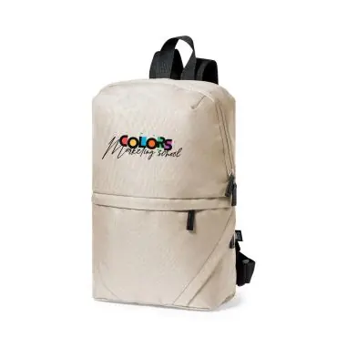 Mochila RPET 600D cremallera invisible doble bolsillo ajust