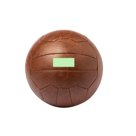 Balón fútbol retro de polipiel con bolsa reciclada