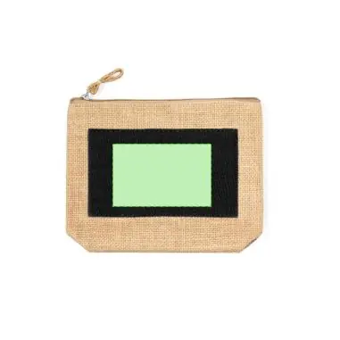 Neceser yute laminado y algodón cremallera