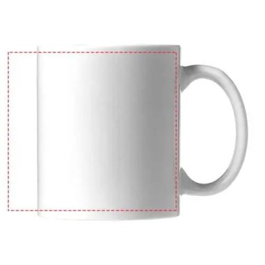 Taza cerámica blanca sublimación 330 ml altura 9.7 cm