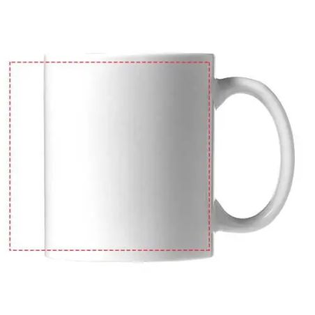 Taza cerámica blanca sublimación 330 ml altura 9.7 cm